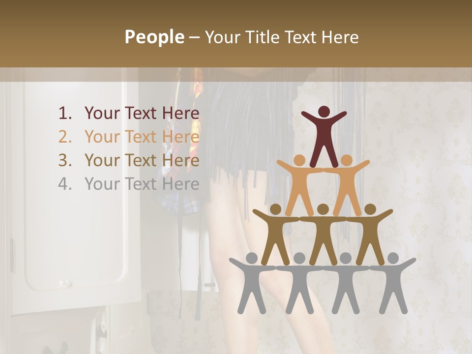 Girl Pose Thinking PowerPoint Template