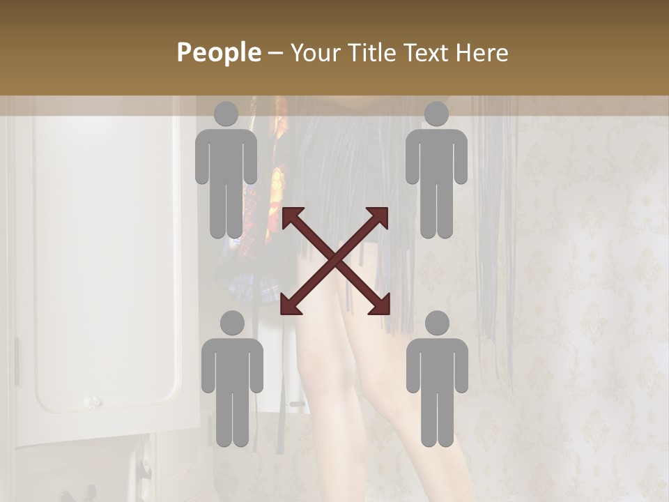 Girl Pose Thinking PowerPoint Template