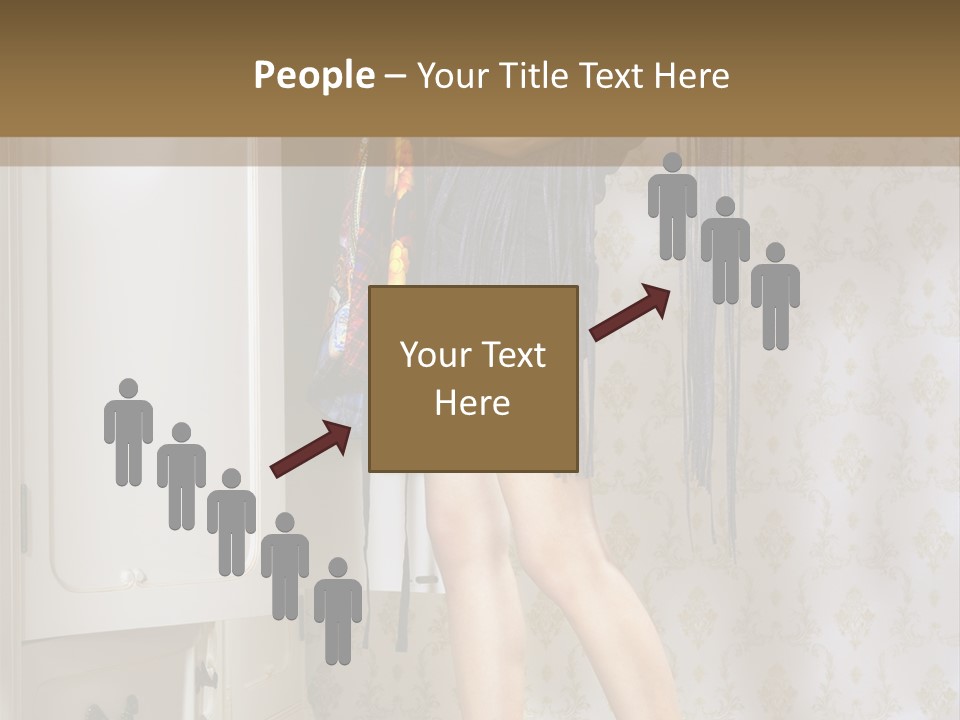 Girl Pose Thinking PowerPoint Template