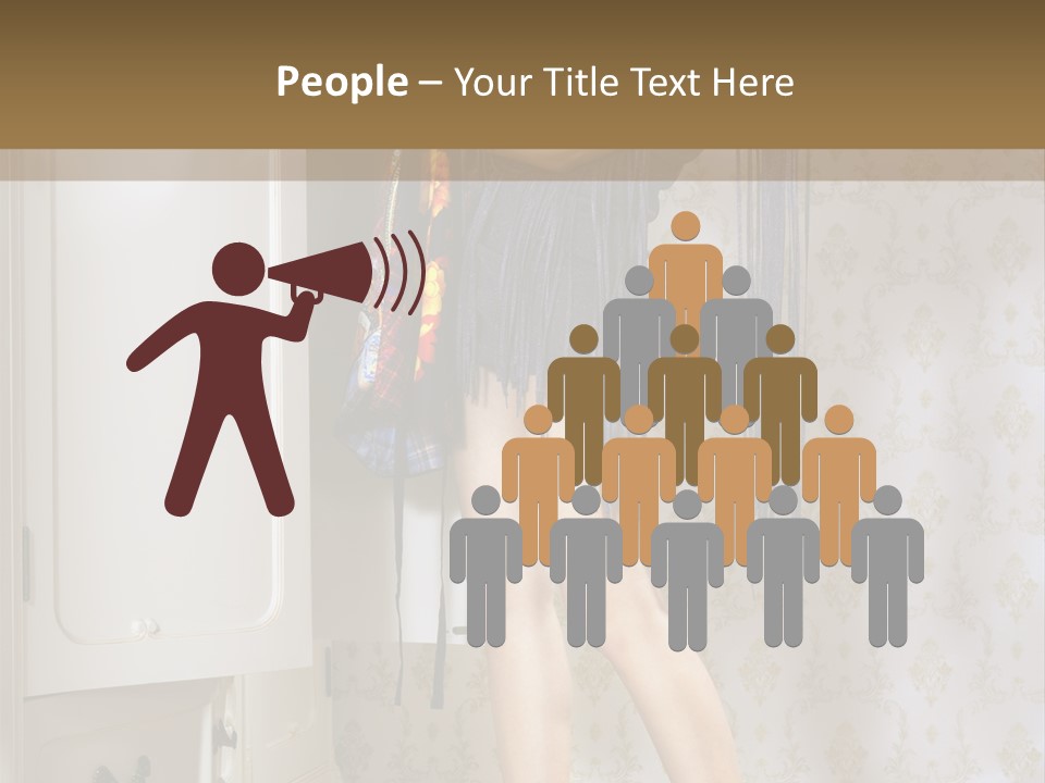 Girl Pose Thinking PowerPoint Template