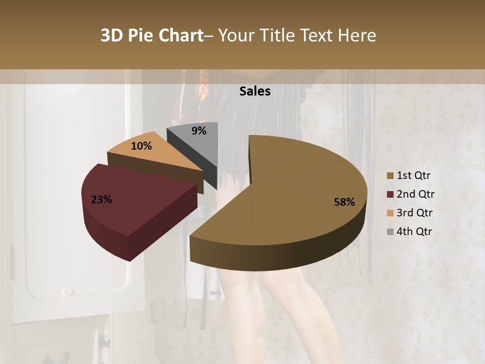 Girl Pose Thinking PowerPoint Template