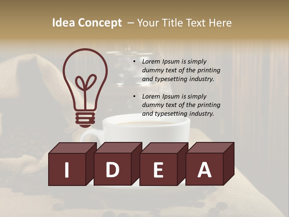 Dark Grinder Close Up PowerPoint Template