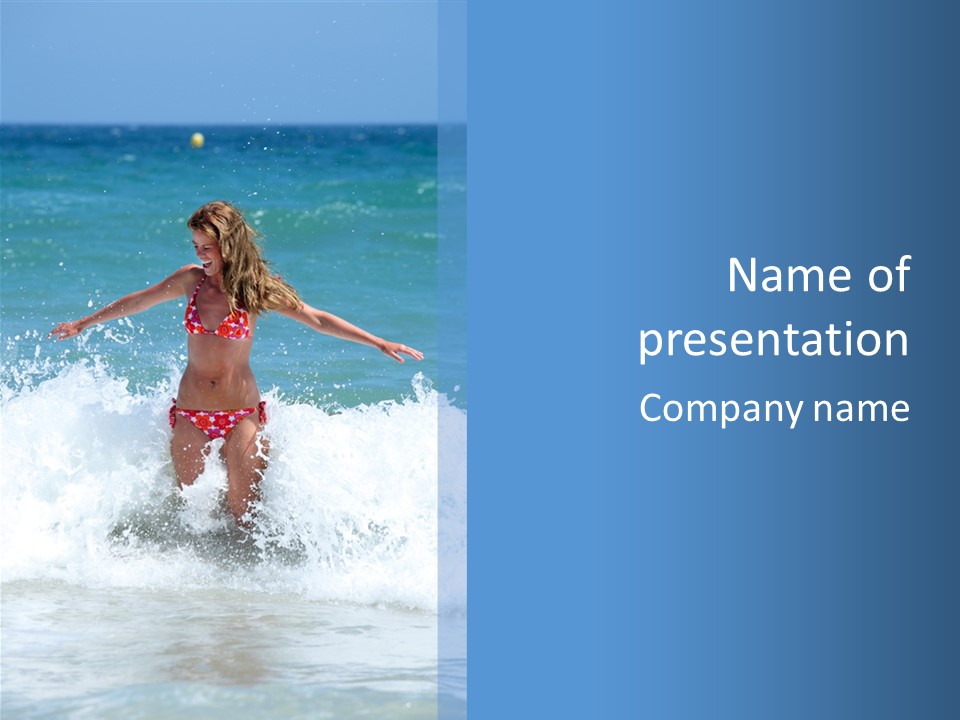 Tanned Fun Wet PowerPoint Template