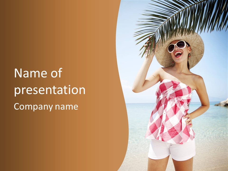 Young Attractive Female PowerPoint Template