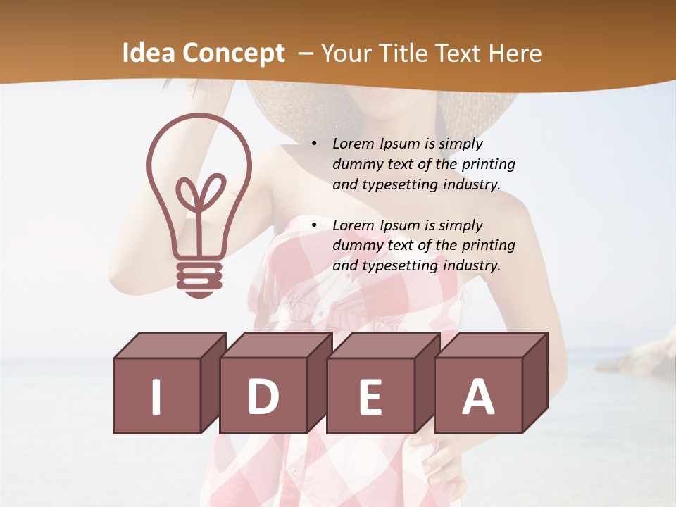 Young Attractive Female PowerPoint Template