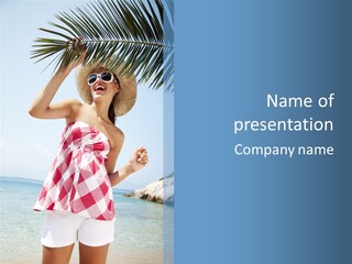 Summer Sunglasses Leisure PowerPoint Template