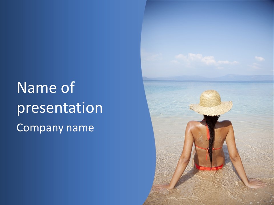 Female Attractive Summer PowerPoint Template