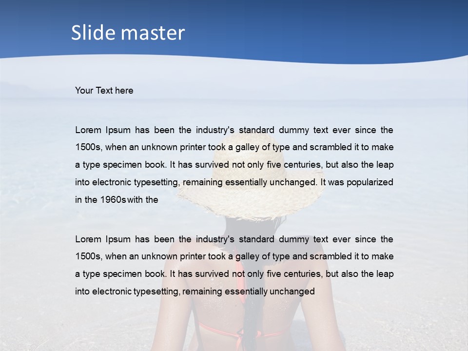 Female Attractive Summer PowerPoint Template