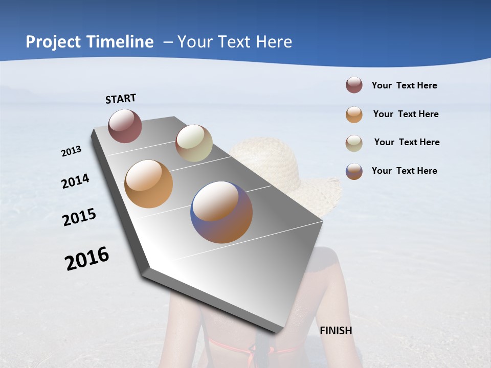 Female Attractive Summer PowerPoint Template