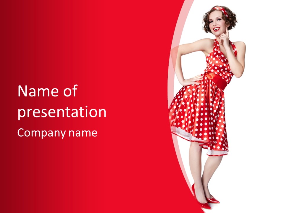 Woman Style Glamourous PowerPoint Template