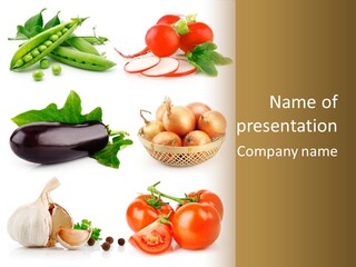 Vegetable White Vegetarian PowerPoint Template
