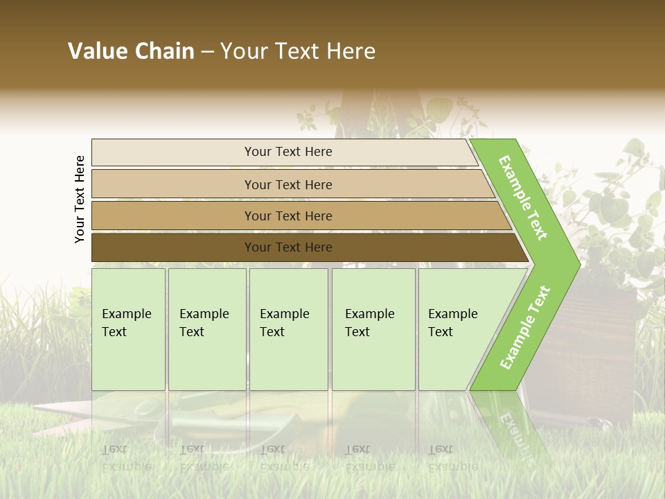Close Up Grass Daisy PowerPoint Template