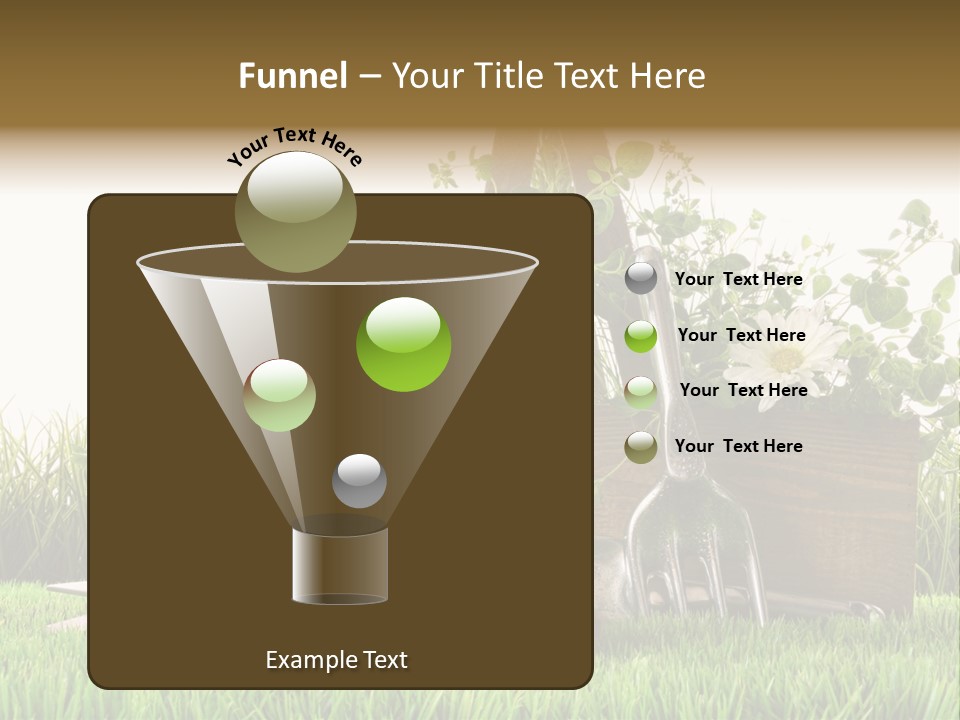 Close Up Grass Daisy PowerPoint Template