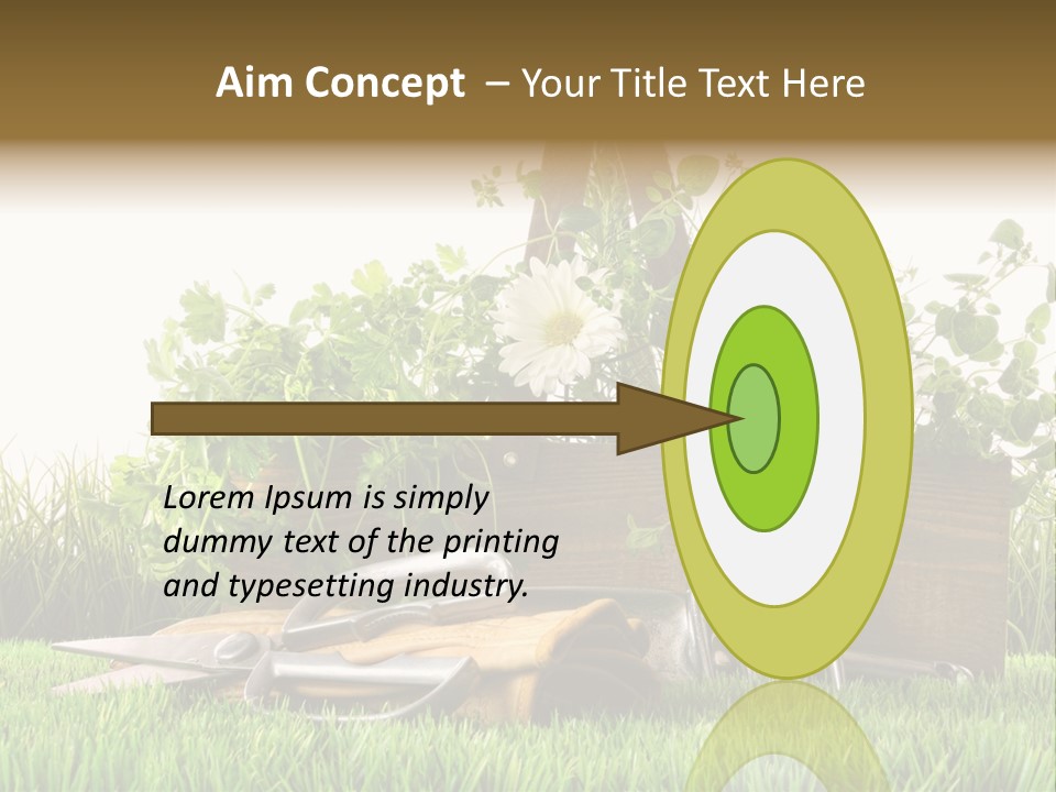 Close Up Grass Daisy PowerPoint Template