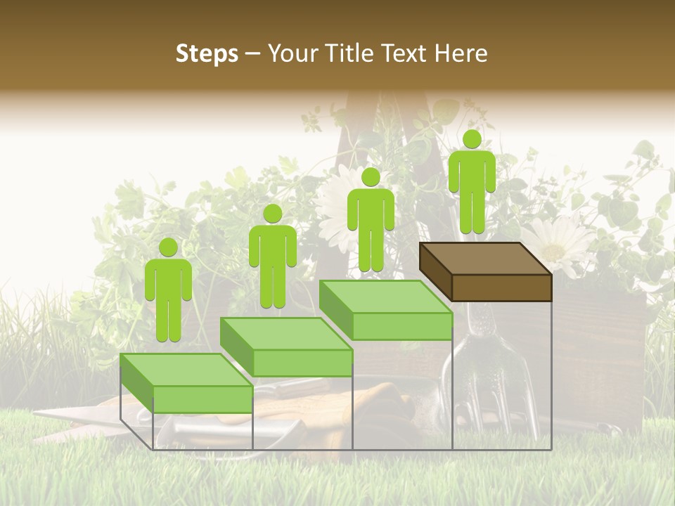 Close Up Grass Daisy PowerPoint Template