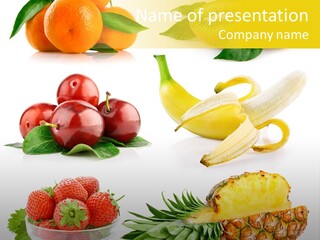 Food Leaf Orange PowerPoint Template