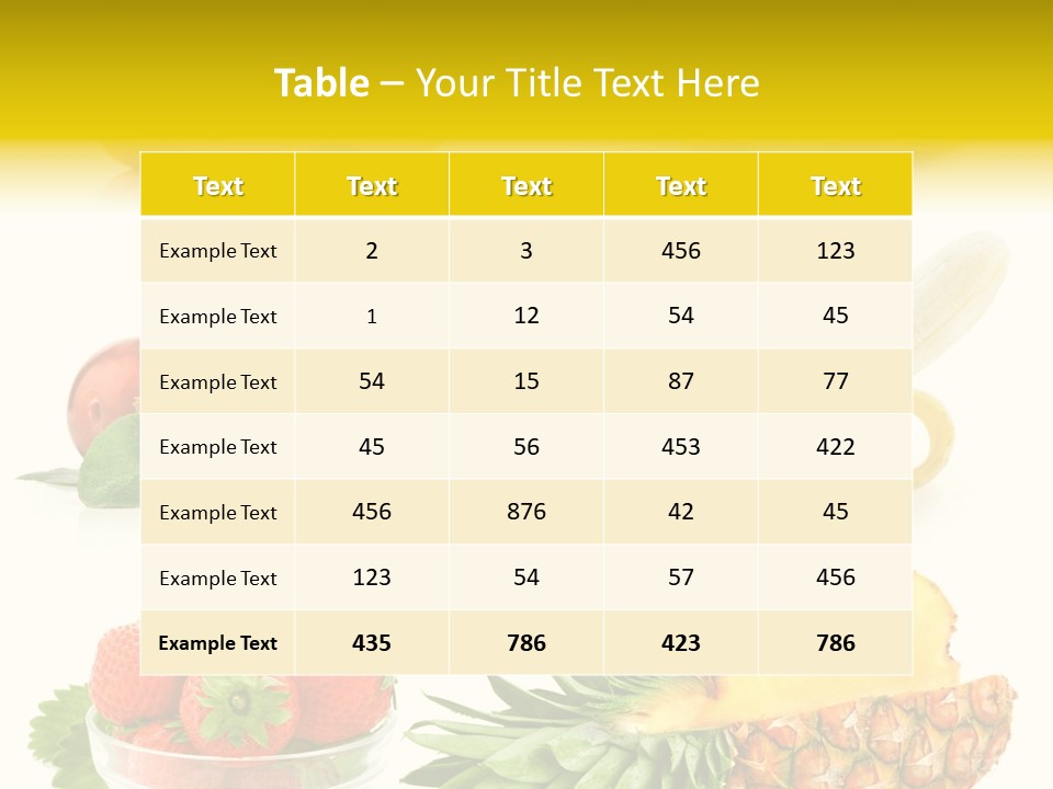 Food Leaf Orange PowerPoint Template