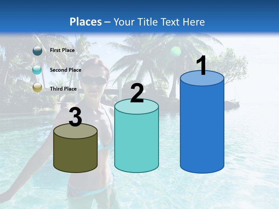 Paradise Beach Rock PowerPoint Template