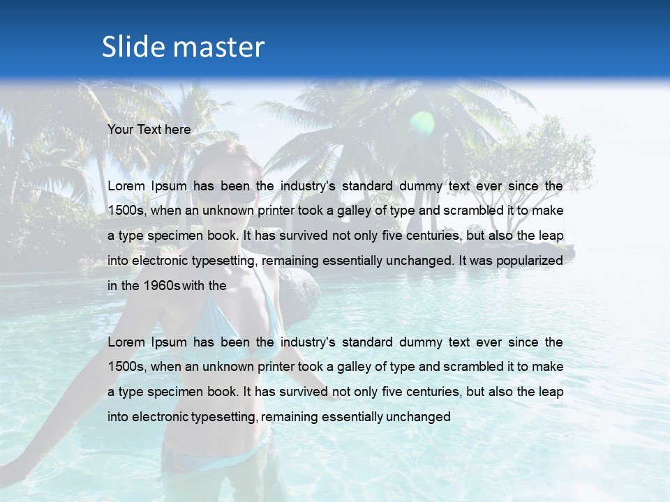 Paradise Beach Rock PowerPoint Template