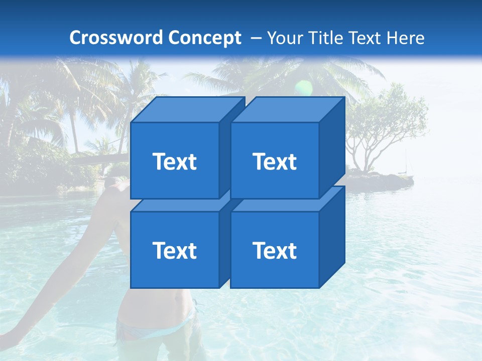 Paradise Beach Rock PowerPoint Template