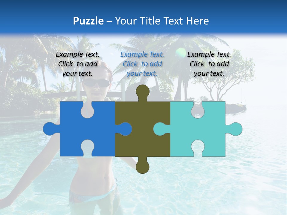 Paradise Beach Rock PowerPoint Template