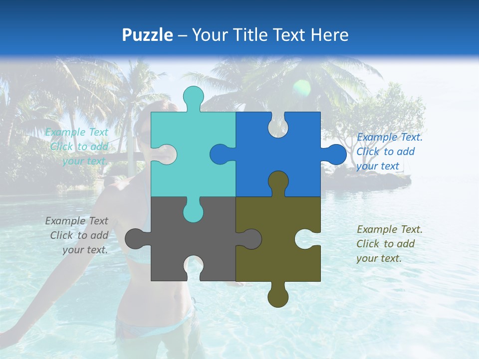 Paradise Beach Rock PowerPoint Template