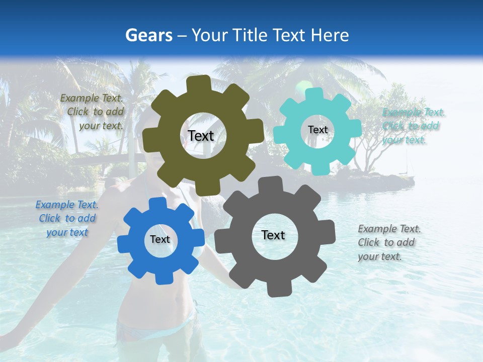 Paradise Beach Rock PowerPoint Template