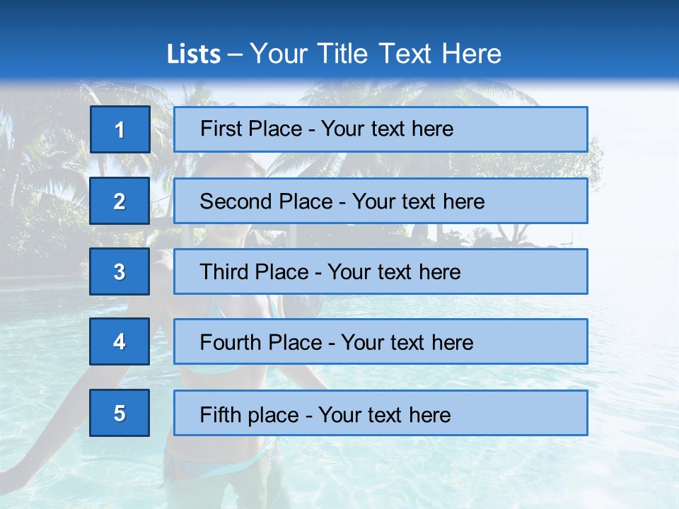 Paradise Beach Rock PowerPoint Template