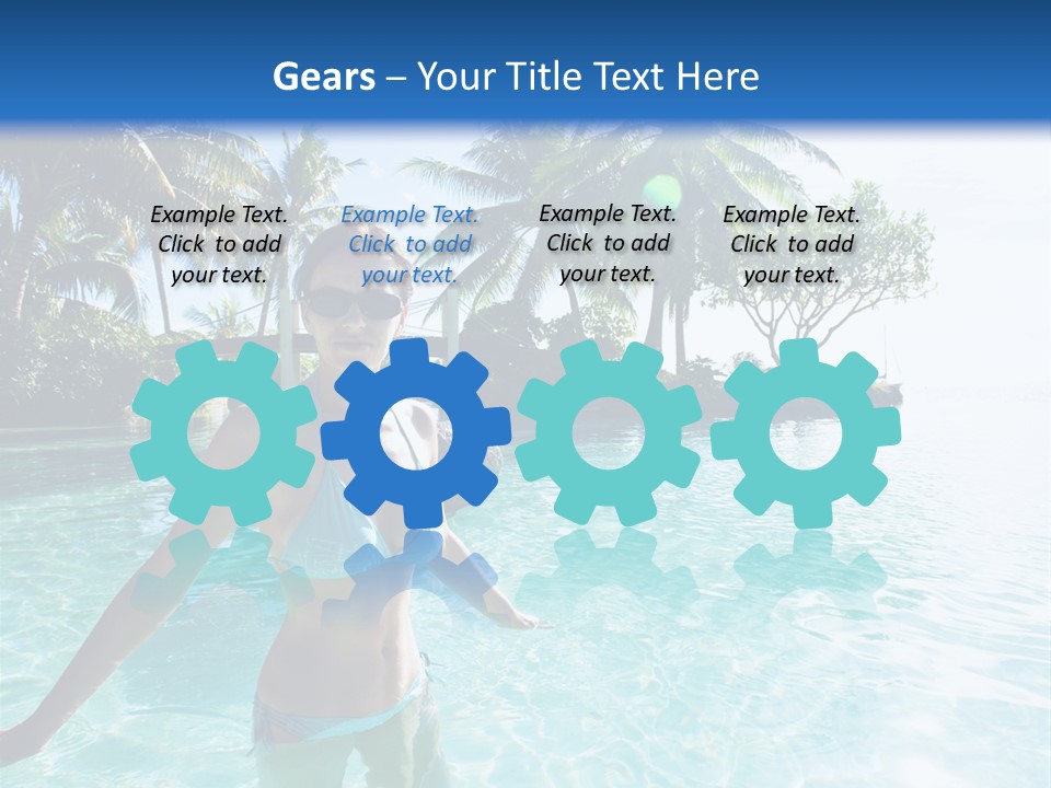 Paradise Beach Rock PowerPoint Template