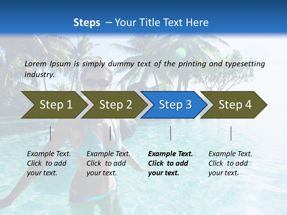 Paradise Beach Rock PowerPoint Template