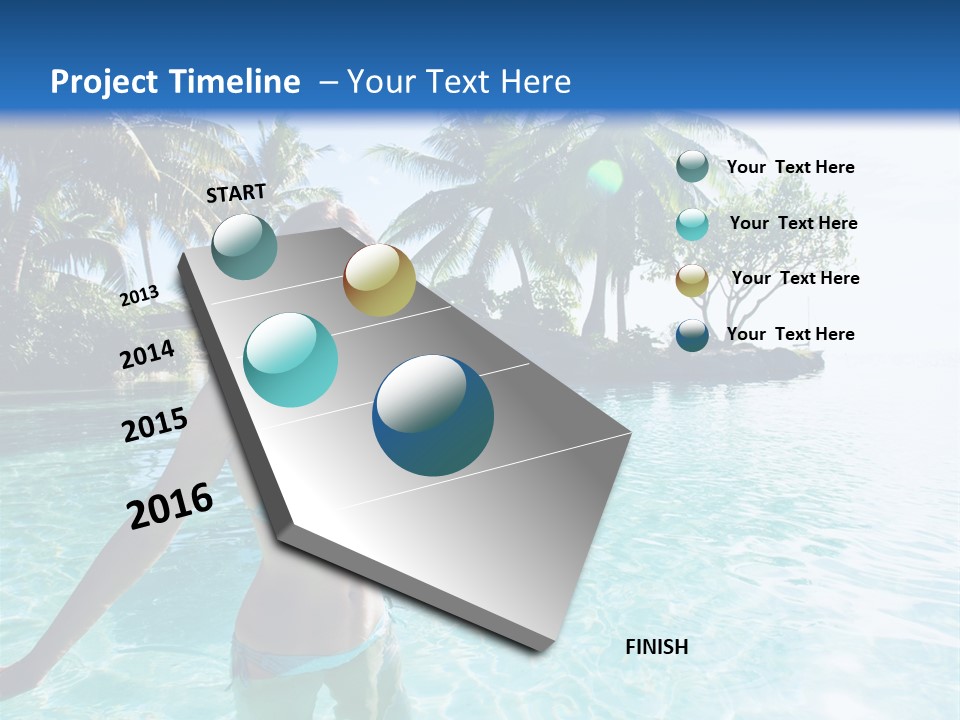 Paradise Beach Rock PowerPoint Template