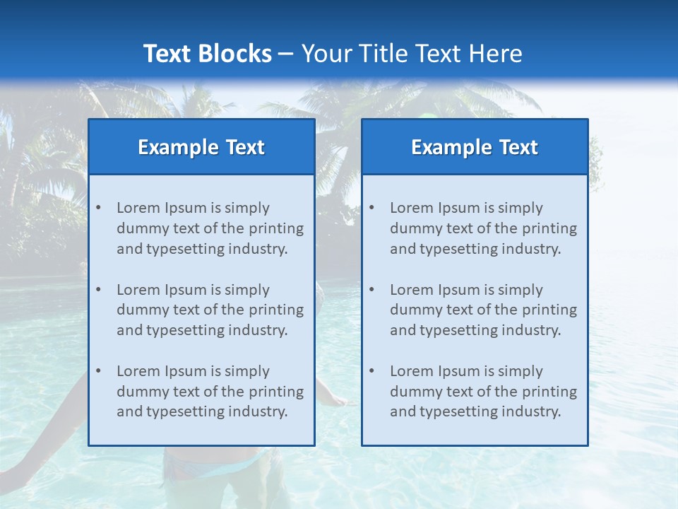 Paradise Beach Rock PowerPoint Template