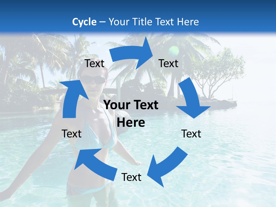 Paradise Beach Rock PowerPoint Template