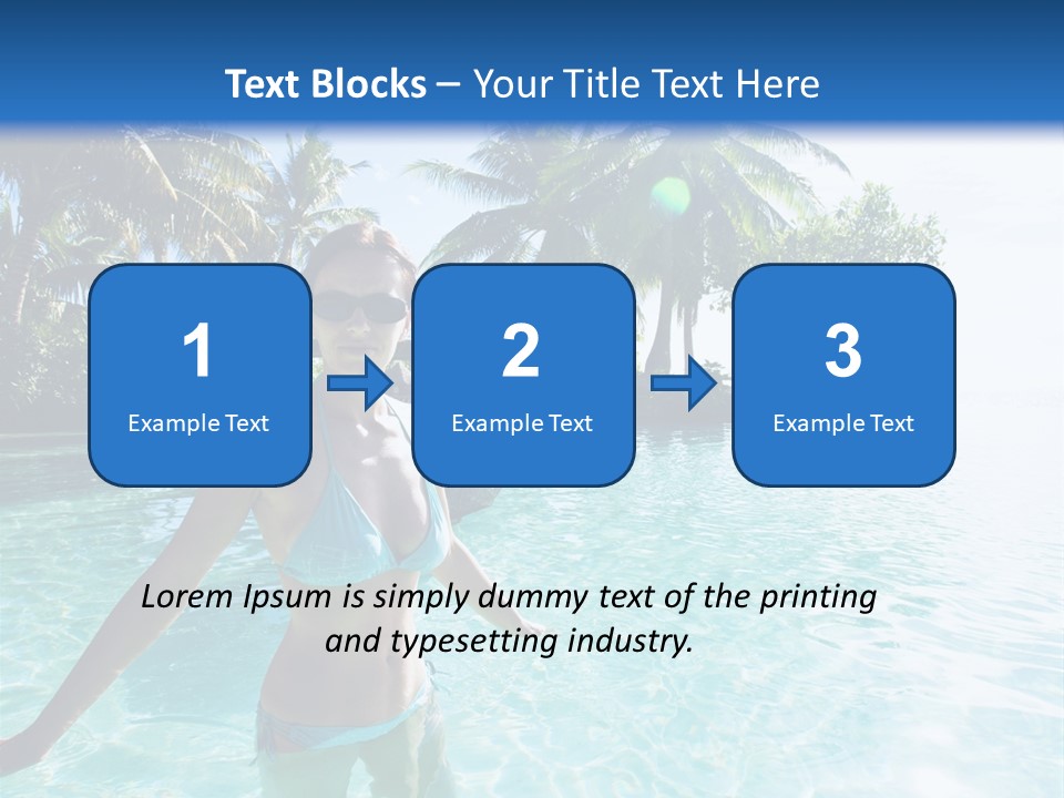 Paradise Beach Rock PowerPoint Template