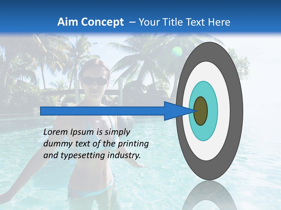 Paradise Beach Rock PowerPoint Template