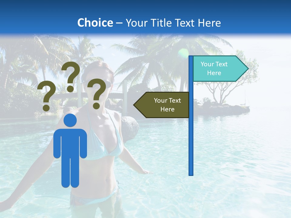 Paradise Beach Rock PowerPoint Template