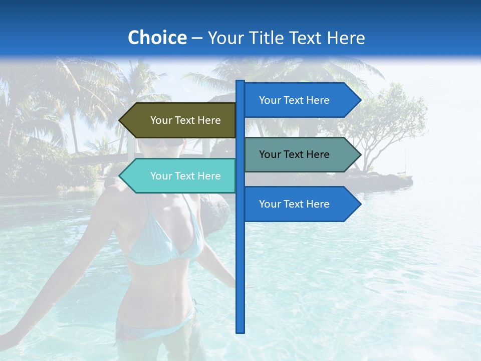 Paradise Beach Rock PowerPoint Template