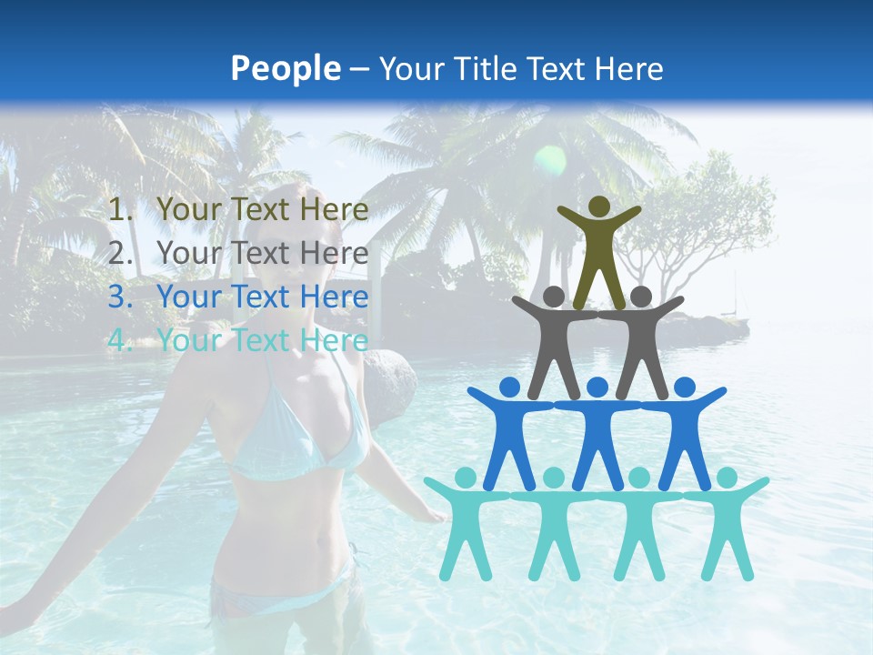 Paradise Beach Rock PowerPoint Template