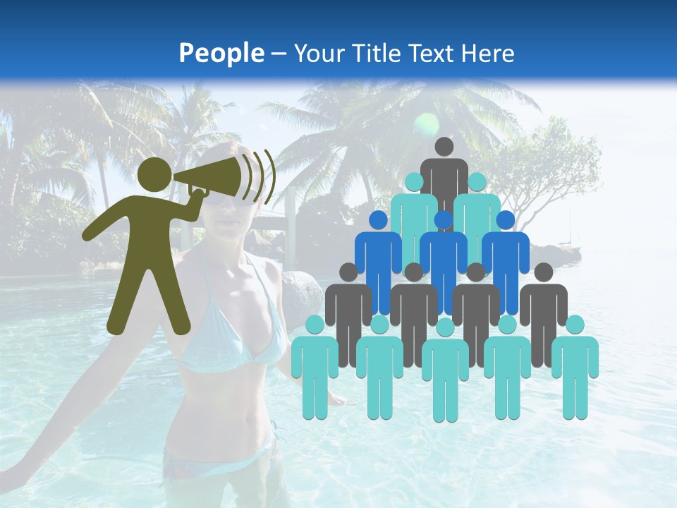 Paradise Beach Rock PowerPoint Template