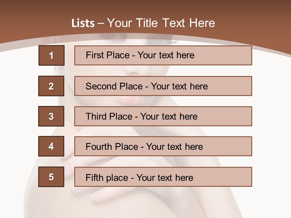Sexy Hairstyle One PowerPoint Template