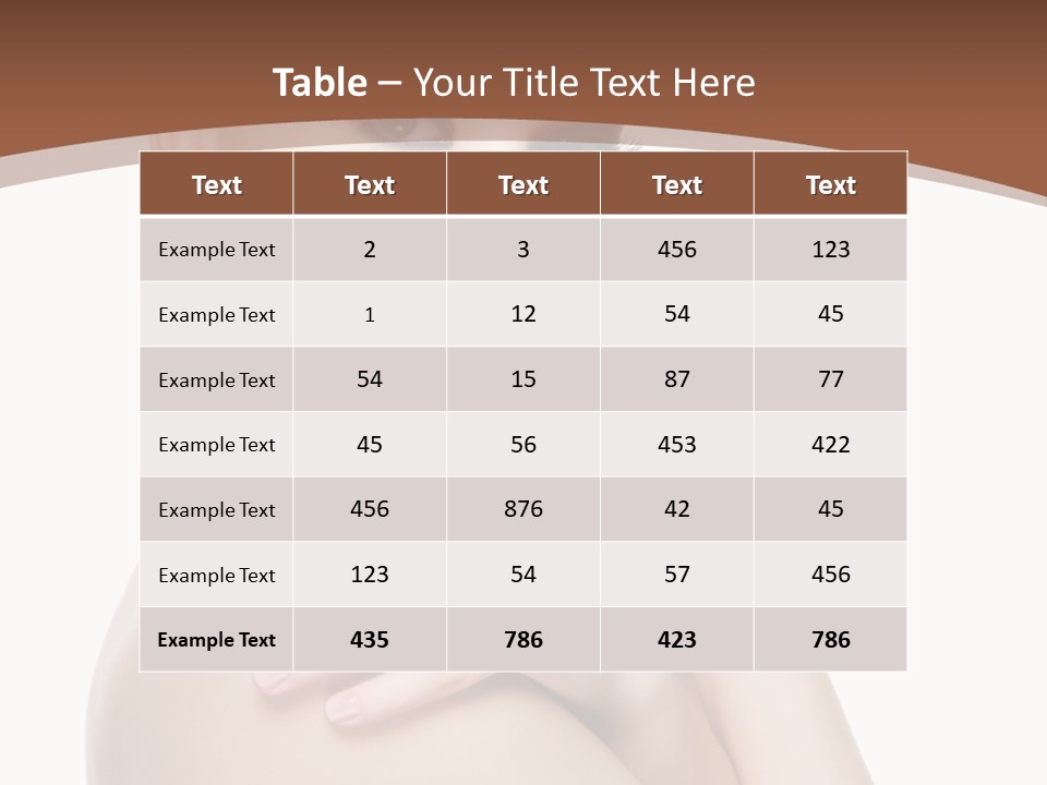 Sexy Hairstyle One PowerPoint Template