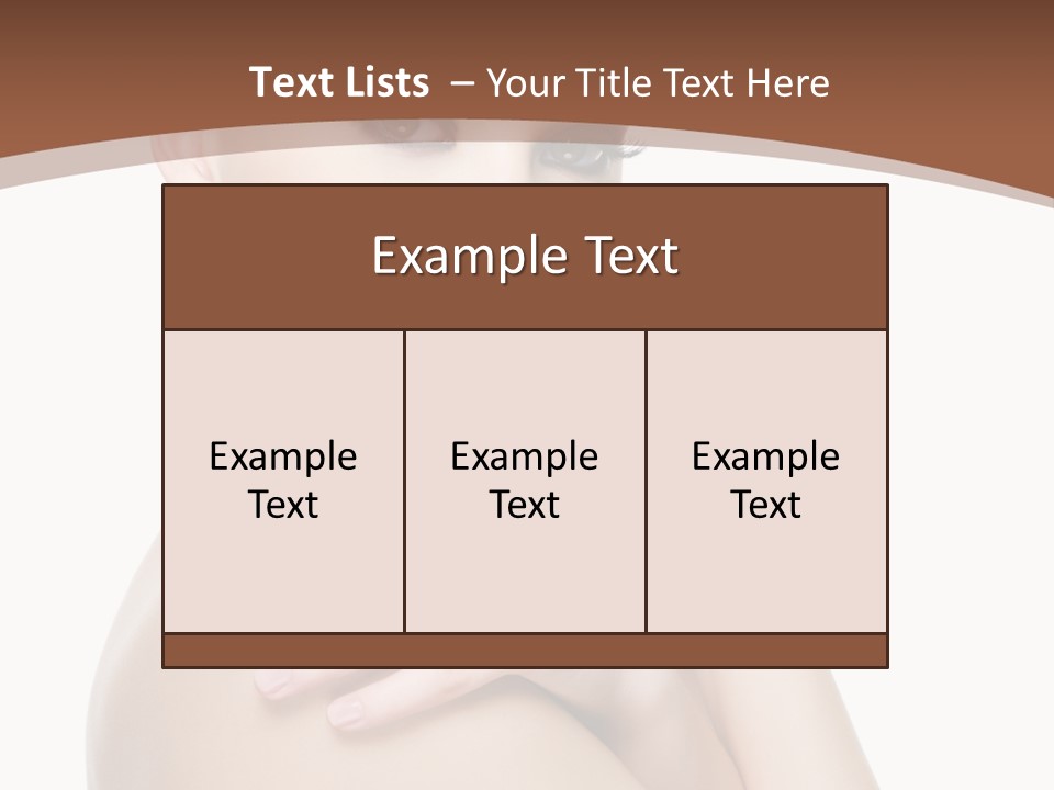Sexy Hairstyle One PowerPoint Template