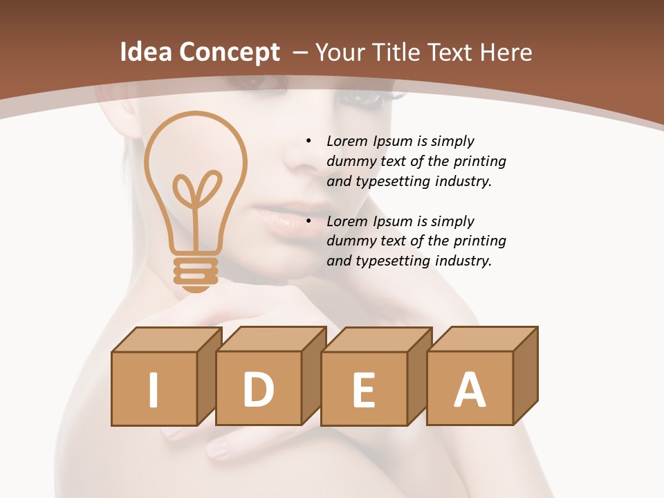 Sexy Hairstyle One PowerPoint Template