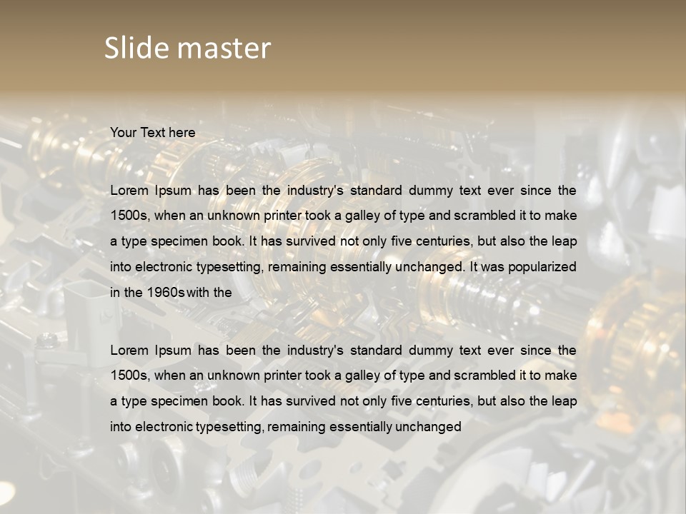 Component Gearbox Machine PowerPoint Template