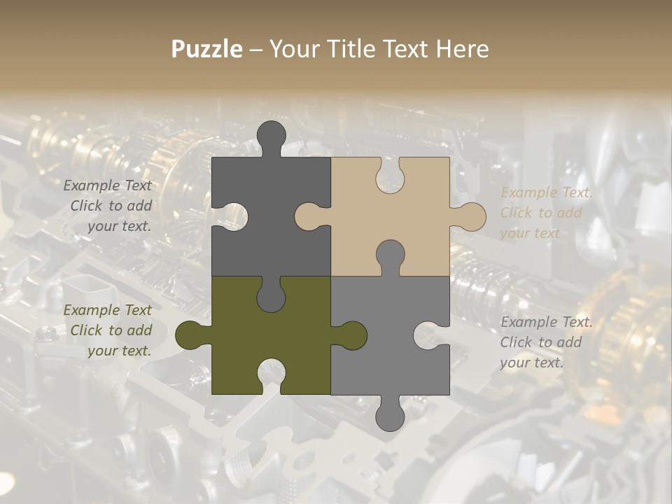 Component Gearbox Machine PowerPoint Template