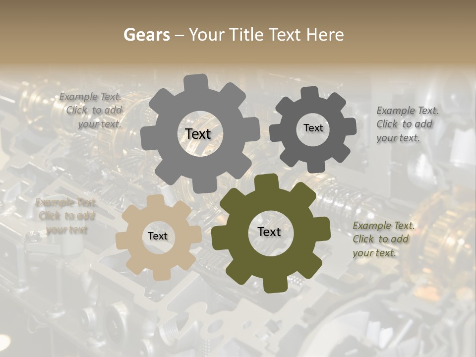 Component Gearbox Machine PowerPoint Template