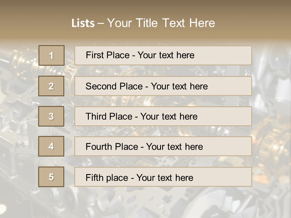 Component Gearbox Machine PowerPoint Template