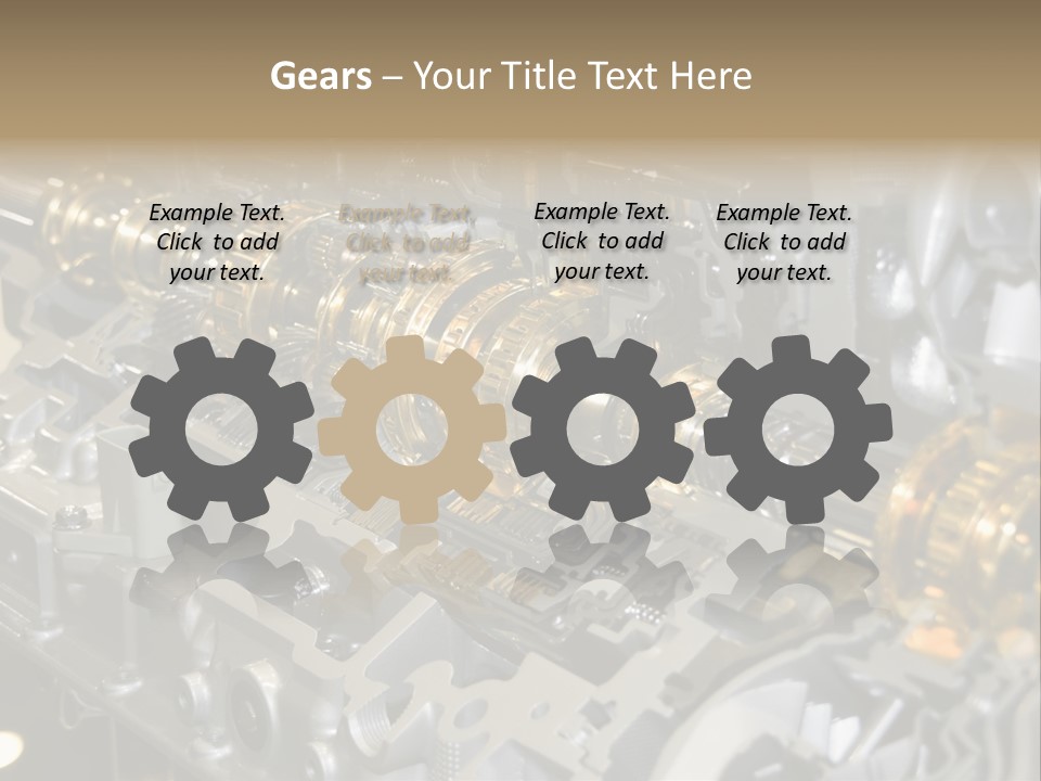 Component Gearbox Machine PowerPoint Template