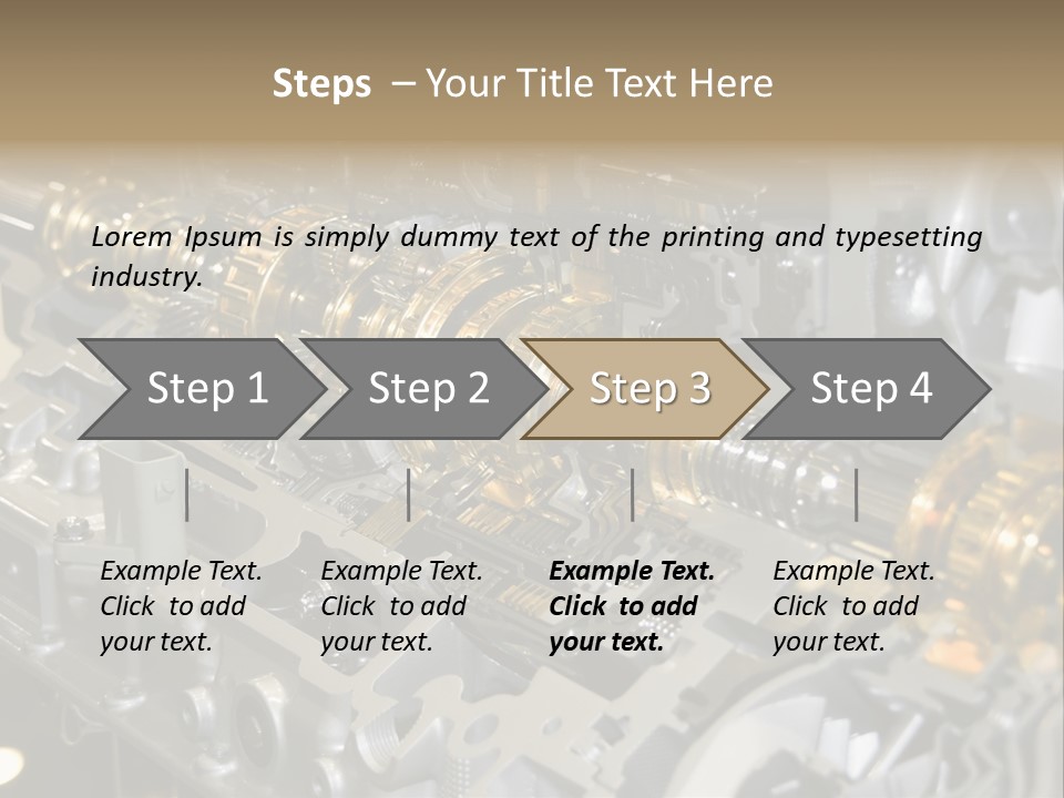 Component Gearbox Machine PowerPoint Template