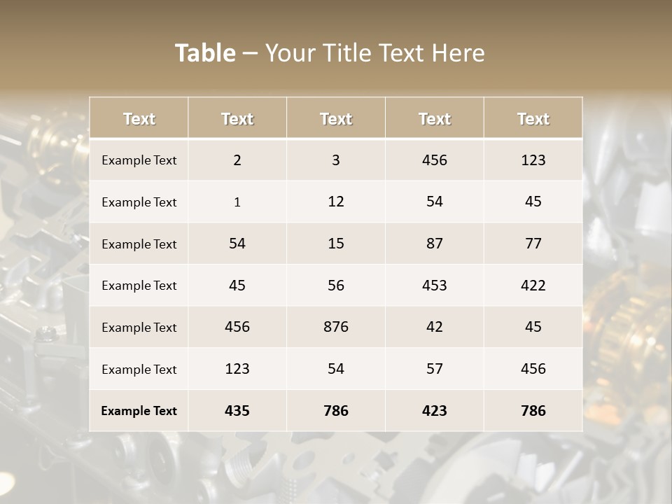Component Gearbox Machine PowerPoint Template